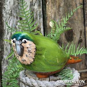 Nz Souvenirs: NZ Made Garden Ornament - Splashy Bird Art / Kakapo