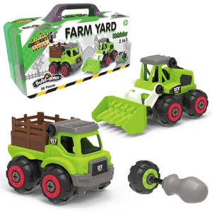 Kids Building Construction: Buildables - Farm Hand Vehicles 2-in-1