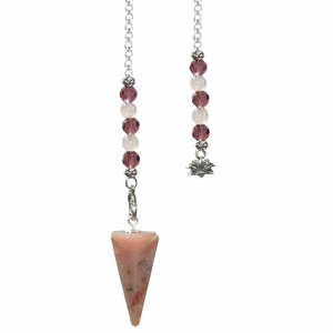 Gemstone Jewellery: Pendulum - Pink Opal Lotus