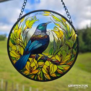 Stained Glass Hanger - Tui Blue