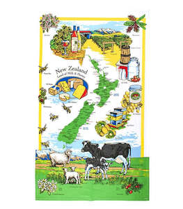 Aprons Linen: Tea Towel - Milk & Honey