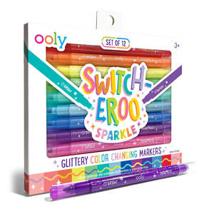 Kids Arts Crafts: Switch-Eroo Sparkle Glittery Color Changing Markers