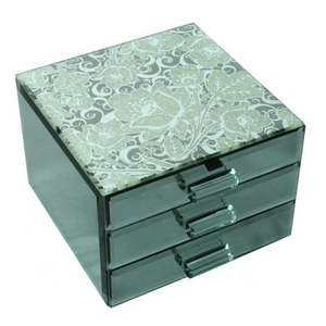 Jewellery Boxes Findings: Glam Glitz - 2Draw Jewellery Box