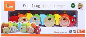 Wooden Toys: Wooden Pull Along Worm