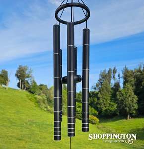 Wind Chime - Natures Melody Black & Silver (tuned) 28"