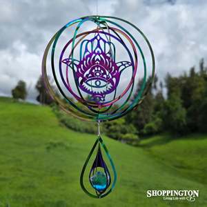 Wind Chimes Spinners: Hamsa 3D Wind Spinner