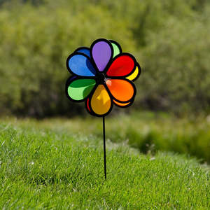 Wind Chimes Spinners: Wind Spinner - Double Flower Spinner 25cm