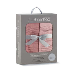 Kids Room Decor: Little Bamboo Cellular Blankets - Dusty Rose