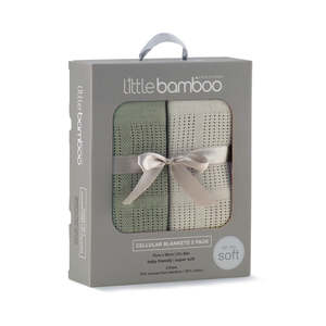 Little Bamboo Cellular Blankets - Bayleaf
