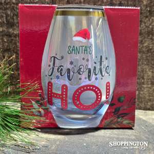 Christmas: Santa's Favourite Ho Stemless Wine Glass