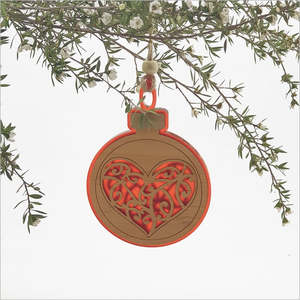 Christmas: NZ Made Bauble: Red Heart