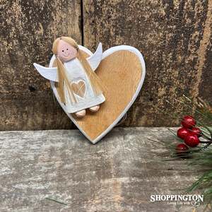 Christmas: Hanging Heart Angel Decoration