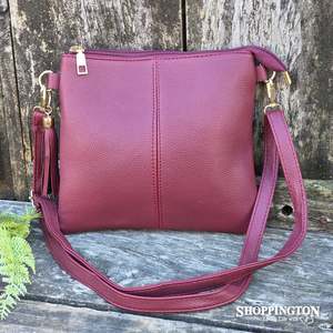 Handbags Wallets: Handbag - Ellay Tassle Wine