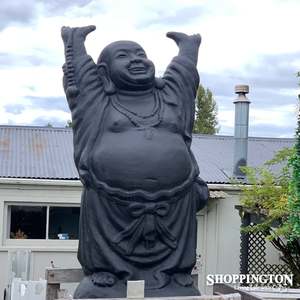 Sculptures: Garden Sculpture - Concrete Lucky Buddha  100cm