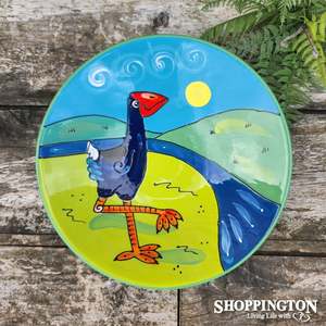 NZ Made Hand Painted - Salad Bowl Pukeko (River)