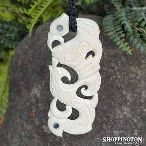 Fashion Jewellery: Bone Double Manaia - Pendant