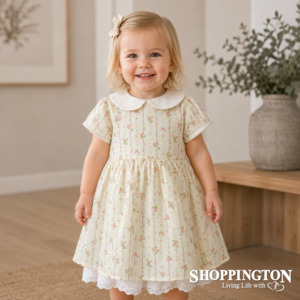Gifts For Baby: Arthur Avenue - Dusty Rose Lemon Peter Pan Dress