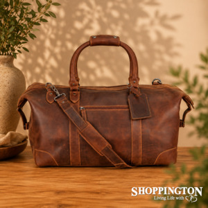 100% Leather Pioneer Weekender Bag