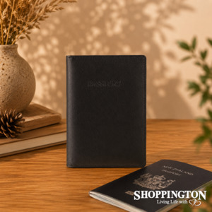 Gifts For Him: 100% Leather RFID Passport Holder