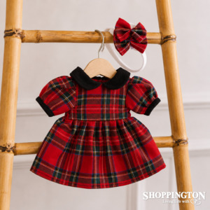 Gifts For Girls: Hopscotch Dolls Clothes - Tartan Dress