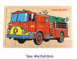 Games Puzzles: Wooden Puzzle / Fire Engine