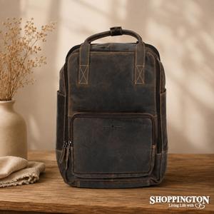 Fashion Accessories: 100% Leather Mackay Backpack - Sand