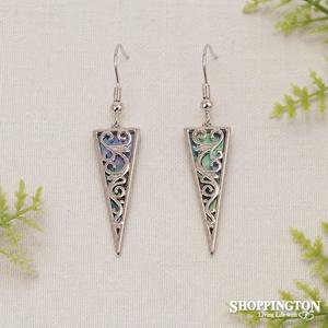 Fashion Accessories: Paua Triangle Earrings