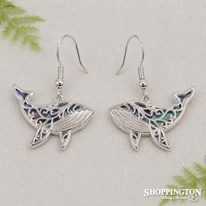 Fashion Accessories: Paua Whale Earrings