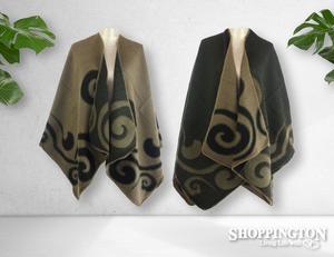 Fashion Accessories: Cape - Curl Design Moss