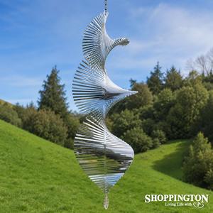 Gifts For Him: Giant Helix Wind Spinner (Silver)