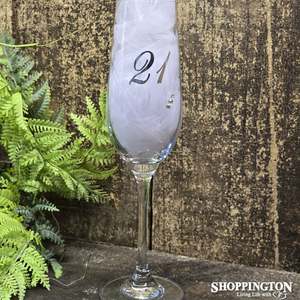 Gifts For Special Occasions: Etched Heart Wine Glass - 21st