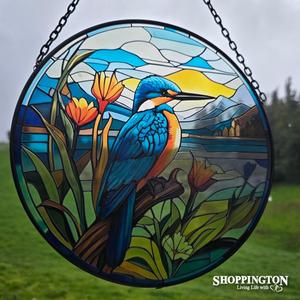 All Gift Collections: Stained Glass Suncatcher - Kingfisher