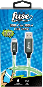 Light-up LED Cable - USB C to USB-A - for Samsung and Android