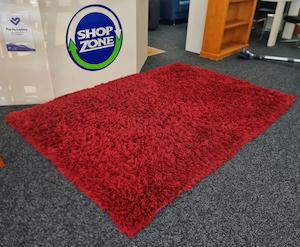 Andorra Soft Touch Shaggy Rug - Fire Brick Red - Zone