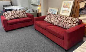 3 + 2 Fabric Lounge Suite & Pull-Out Bed - Zone