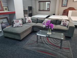 5-Seater Corner Suite with Chaise - Grey - Zone