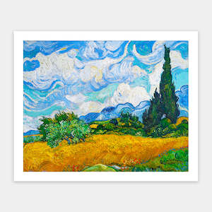 Wheat Field with Cypresses - 500 Piece Jigsaw Puzzle