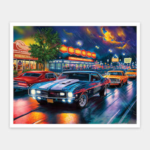 Showpiece 2000 Piece Puzzle: Rain on the Boulevard - 2000 Piece Jigsaw Puzzle