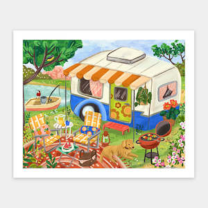Showpiece 500 Piece Puzzle: Campervan Camping Day - 500 Piece Jigsaw Puzzle