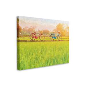 Showpiece Canvas Puzzles: Away from the City - Sun-kissed Green Fields - 366 Piece Jigsaw Puzzle