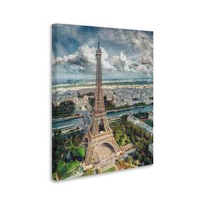 Showpiece Canvas Puzzles: Aerial Photography - Eiffel Tower, Paris - 366 Piece Jigsaw Puzzle