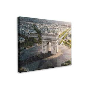 Showpiece Canvas Puzzles: Aerial Photography - Arc De Triomphe, Paris - 366 Piece Jigsaw Puzzle
