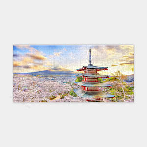 Showpiece Extra Small Puzzles: Fuji Sengen Shrine, Japan - 253 Piece XS Jigsaw Puzzle