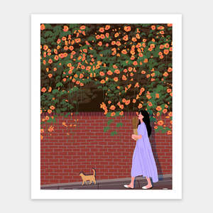 Showpiece 500 Piece Puzzle: Walk with a Cat - 500 Piece Jigsaw Puzzle