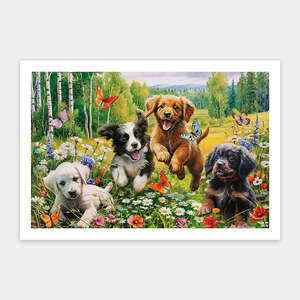 Showpiece 600 Piece Puzzle: Funny Puppies - 600 Piece Jigsaw Puzzle