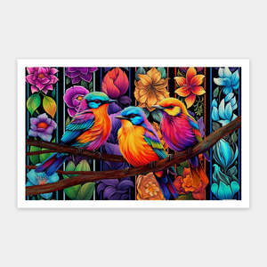 Colors Carnival - Kingfisher Among Flowers - 1000 Piece Jigsaw Puzzle