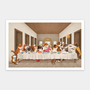 Showpiece 1000 Piece Puzzle: Cats's Last Supper - 1000 Piece Jigsaw Puzzle
