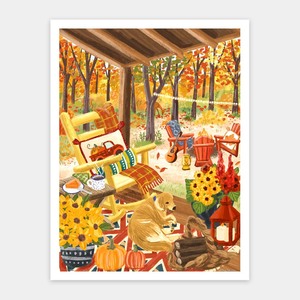 Showpiece 1200 Piece Puzzle: Fall Porch - 1200 Piece Jigsaw Puzzle