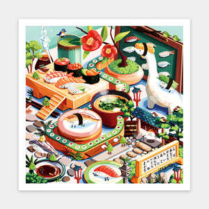 Showpiece 900 Piece Puzzles: Conveyor Belt Sushi Land - 900 Piece Jigsaw Puzzle