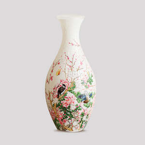 Flowers and Birds - 3D Puzzle Vase Jigsaw Puzzle